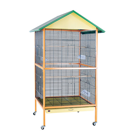 Jaula Para Aves 4 Comederos Metal Resistente