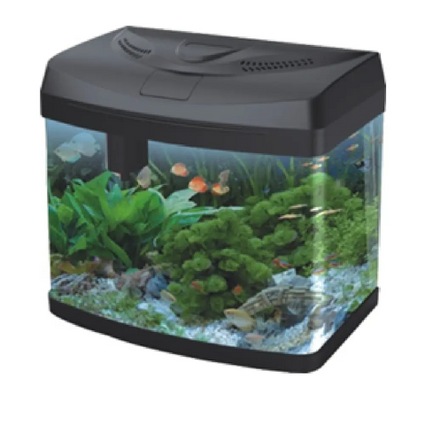 ACUARIO EN DOS COLORES NEGRO Y PLATA 33L