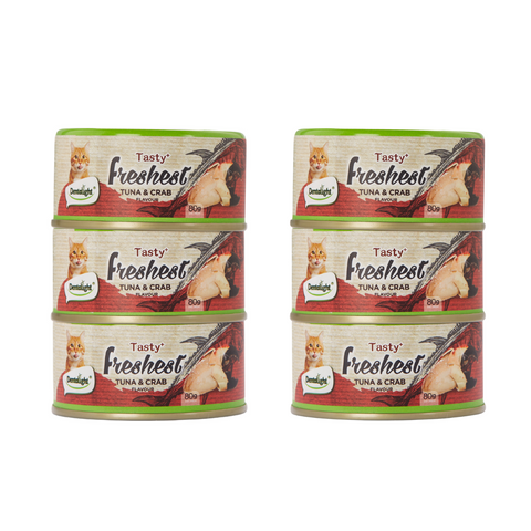 Freshest Para Gatos Pack De 6 Latas Atún Y Cangrejo