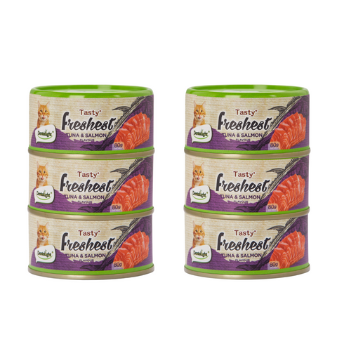 Freshest Para Gatos Pack De 6 Latas Tuna Y Salmón
