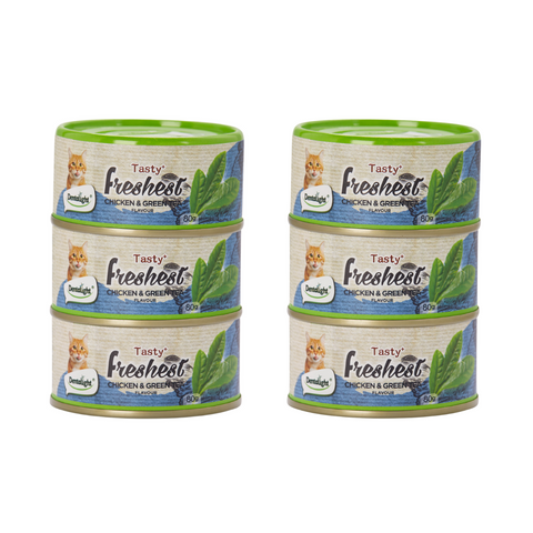 Freshest Para Gatos Pack De 6 Latas Pollo Y Té Verde