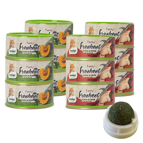 Pack 12 Latas Cangrejo Y Calabaza Tasty Freshest + Bolita