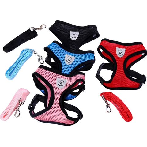 Arnés Con Correa Ultra Ligero Anti-escape Para Gato O Perro Talla L