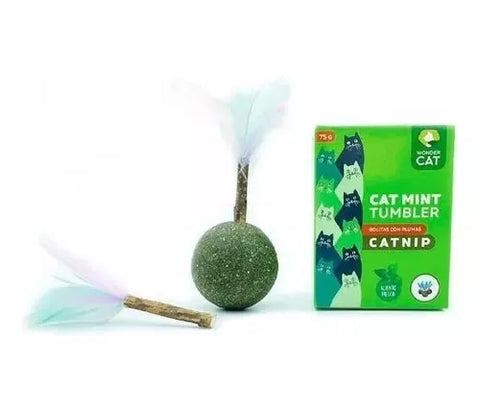 Bola De Catnip Y Menta Tamaño Xl Marca Wondercat Para Gato