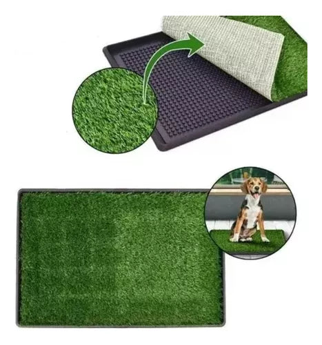 Baño Portátil Cesped Perros Potty 68x44cm Eco Mascota