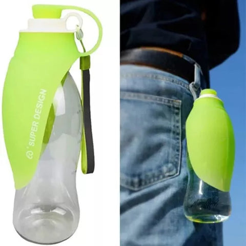 Botella De Agua Para Mascotas Forma De Hoja 580 Ml