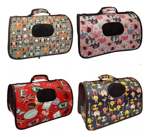 Bolso Transportador De Diseño Talla S Para Perro O Gato