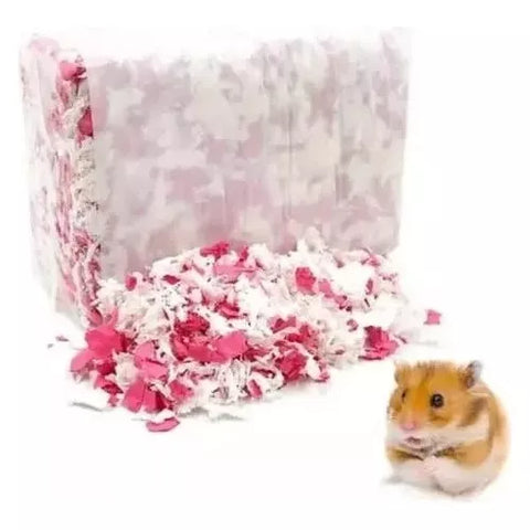 Sustrato De Papel Rosado Para Pequeñas Mascotas 4,1 Lt