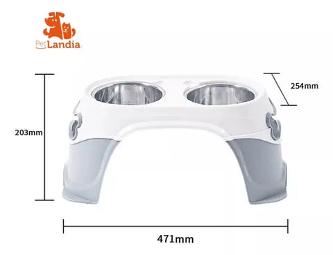 Plato Doble Metálico De Altura Alta Calidad Ergonómica