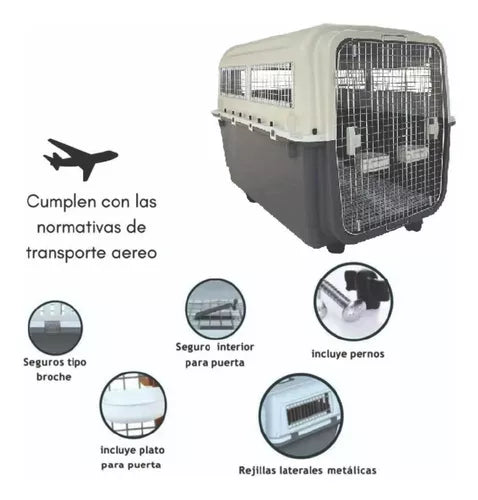 Transportadora Kennel Travel Para Perros Gato Xxl