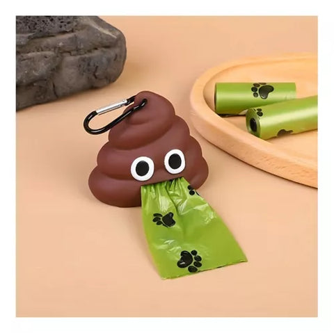 Dispensador De Bolsas Para Fecas Forma Emoji De Caquita