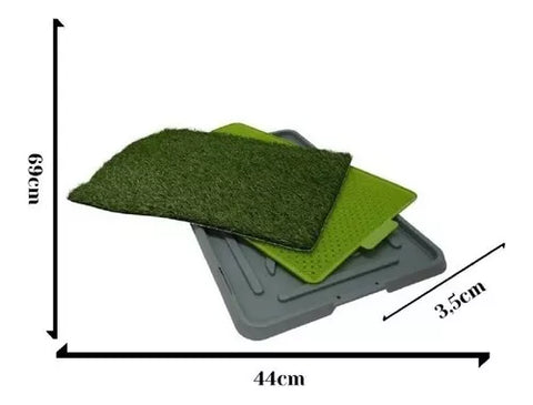 Baño Portátil Cesped Perros Potty 68x44cm Eco Mascota