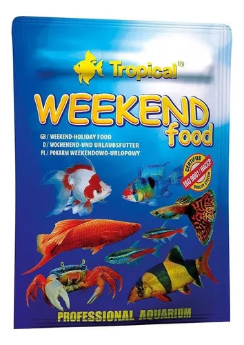 Alimento Fin De Semana Pez Weekend Food 24 Pz 20 Gr Tropical