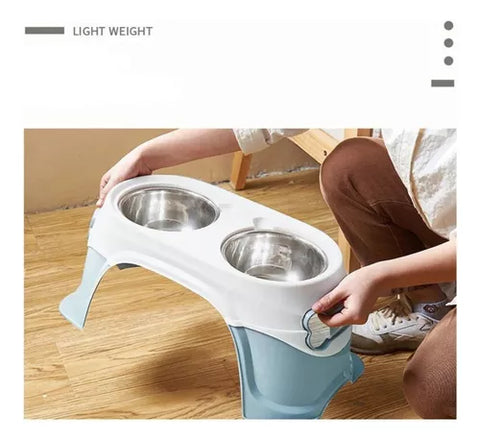 Plato Doble Metálico De Altura Alta Calidad Ergonómica