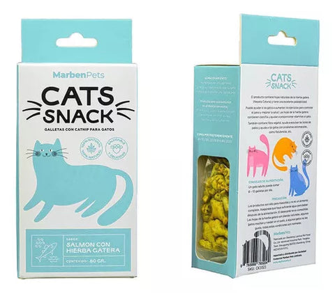 Galleta Cats Snack Salmon Con Hierba Gatera 80gr