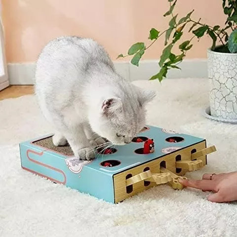 Rascador Interactivo Para Gatos Con Palancas De Juego