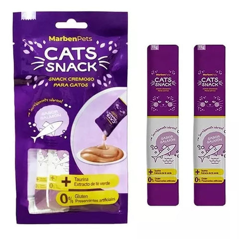 Cats Snack Tubito Cremoso Salmón