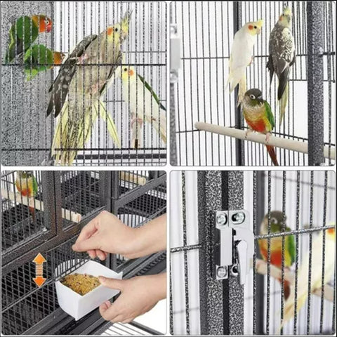 Jaula Triple 3 Niveles 6 Compartimientos Para Aves