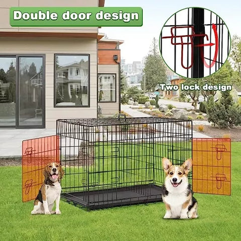 Jaula Para Mascotas, Plegable L Perros Gatos Conejos