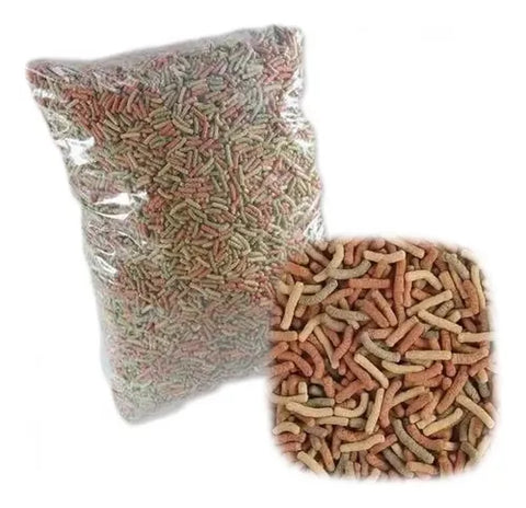 1 Kilo Pellet Tricolor Peces Tortugas Koi