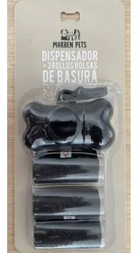 Dispensador De Bolsas De Basura + Rollos Para Fecas De Perro
