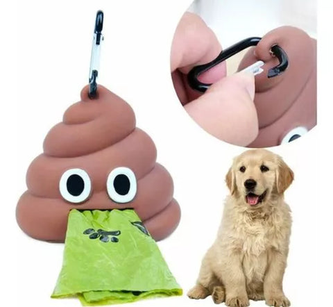 Dispensador De Bolsas Para Fecas Forma Emoji De Caquita
