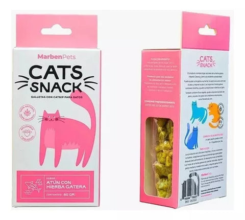 Pack 8 Galletas Cats Snack + Bolita De Catnip