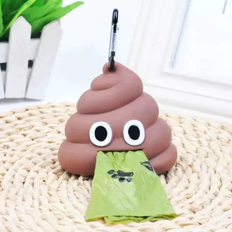 Dispensador De Bolsas Para Fecas Forma Emoji De Caquita