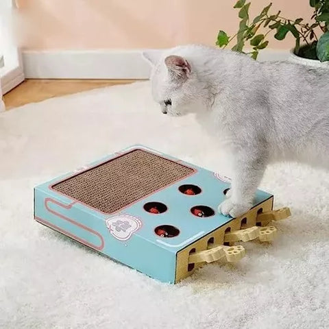 Rascador Interactivo Para Gatos Con Palancas De Juego