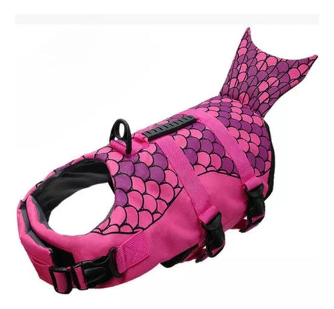 Flotador Para Mascotas Diseño De Sirena Y Tiburón