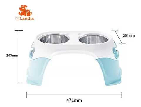 Plato Doble Metálico De Altura Alta Calidad Ergonómica
