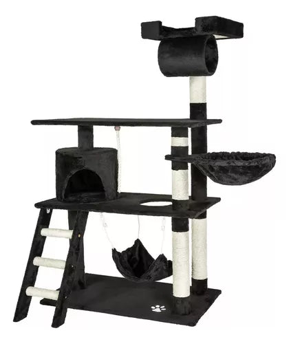 Rascador Torre Con Hamaca 4 Niveles 1.4 Mt. Para Gatos