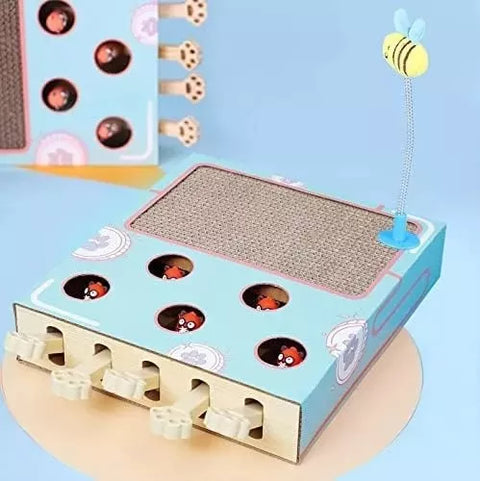 Rascador Interactivo Para Gatos Con Palancas De Juego