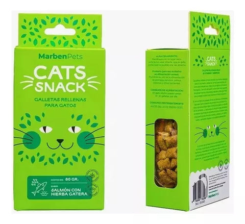 Pack 8 Galletas Cats Snack + Bolita De Catnip