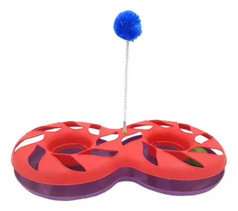 Juguete Interactivo Doble Anillo Para Gato