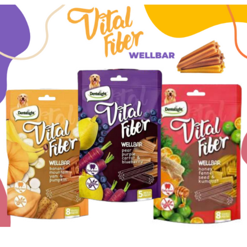 Barrita Snack Dentalight Vital Fiber Para Perros