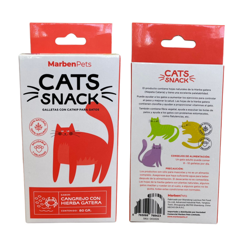 Pack 8 Cats Snack Nuevos Sabores + Pelotita Catnip