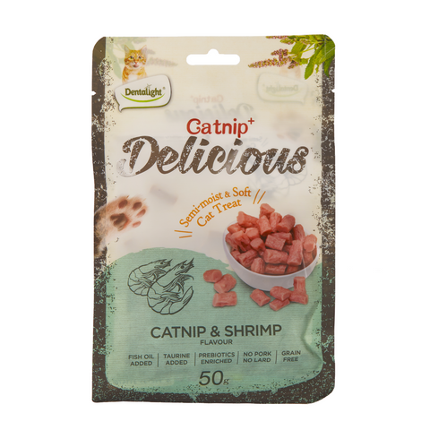Delicious Snack Para Gatos De Catnip Y Camarón 50gr