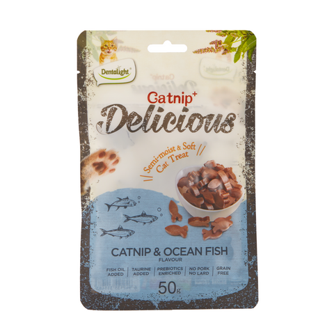 Delicious Snack Para Gatos De Catnip Y Pescado 50gr