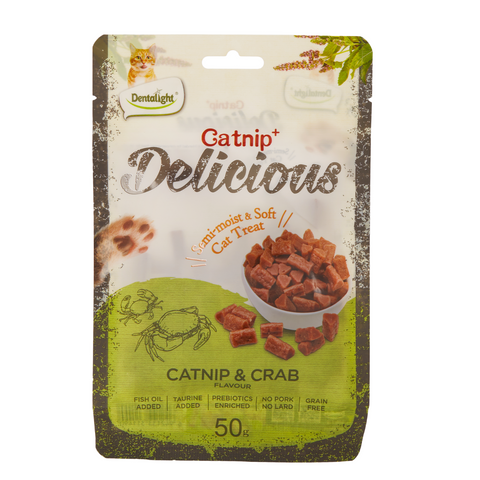 Delicious Snack Para Gatos De Catnip Y Cangrejo 50gr