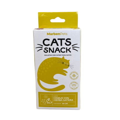 Nueva Galleta Cats Snack Catnip Conejo con Hierba Gatera 80gr