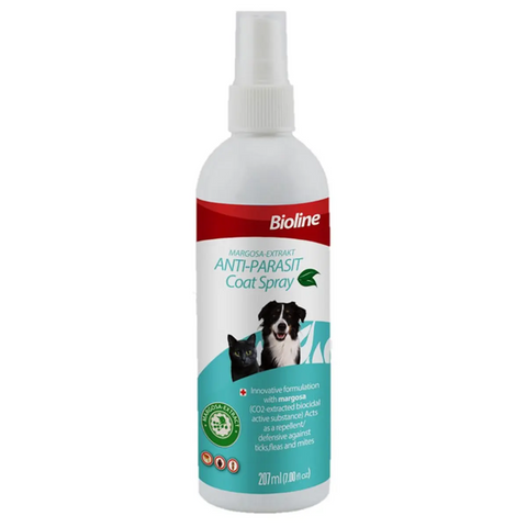 SPRAY ANTI-PARÁSITOS BIOLINE PARA PERROS Y GATOS (FORMULA MARGOSA)