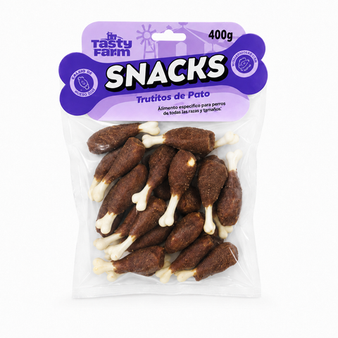 Trutitos de Pato con Hueso de Calcio para Perros