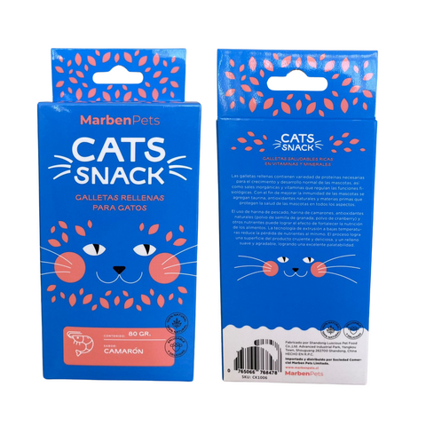 Pack 8 Cats Snack Nuevos Sabores + Pelotita Catnip