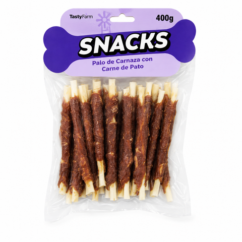 Palos de Carnaza con Carne de Pato