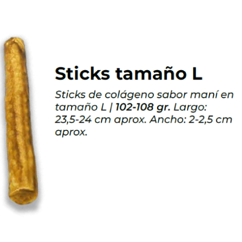 Sticks tamaño L, sabor maní