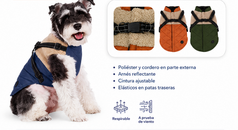 Parka con Arnés Outdoor para Perros