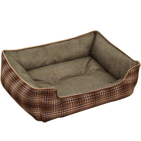Cama Rectangular Chenille para Perros y Gatos