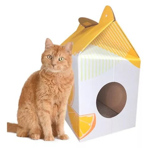 Caja Para Gatos Con Rascador Incluido