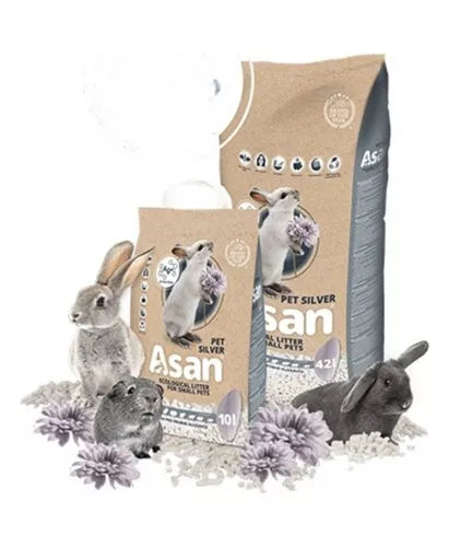 Sustrato Asan Silver Eco Higiénico Pequeñas Mascotas 42l